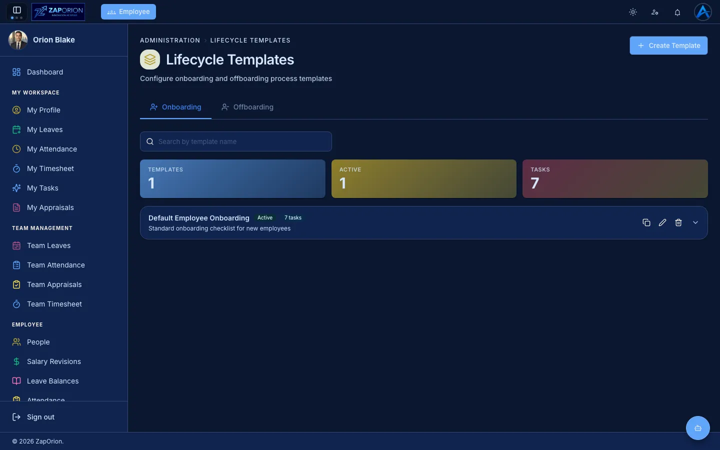 Lifecycle templates dark